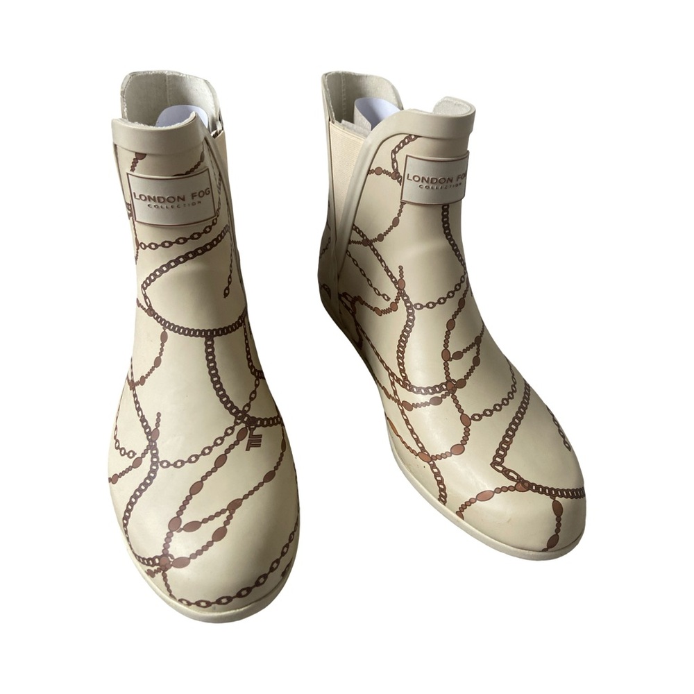 London Fog Patterned Rain Boots